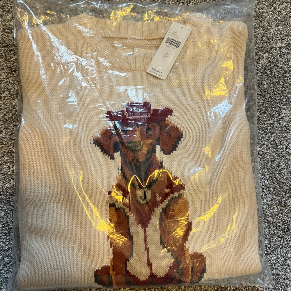 Anthropologie Porridge Western Jolene Dog Cowboy Pullover Sweater Size XS NWT - Picture 2 of 7